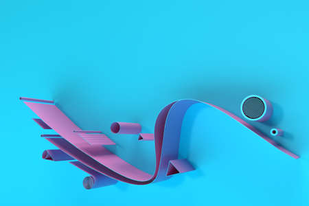 3D Render Abstract Background. 3D Flyer and Poster illustration Design.の写真素材
