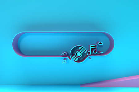 3D Render Music Banner Flyer Poster illustration Design.の写真素材