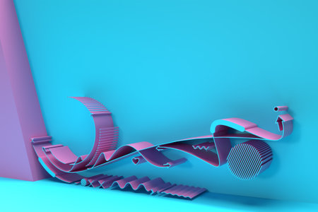 3D Render Abstract background. Digital Flyer Poster 3d illustration Design.の写真素材
