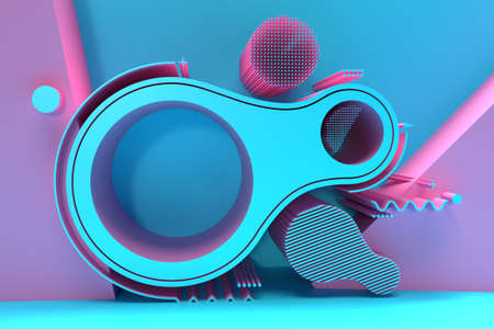 3D Render Abstract Background. Digital 3d illustration Design.