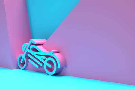 3D Render Concept of Modern Moter Cycling 3D art Design Flyer Poster illustration.の写真素材
