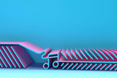 3D Render Music Text Banner Flyer Poster 3D illustration Design.の写真素材