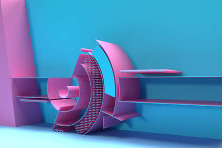 3D Render Abstract background. Digital Flyer Poster 3d illustration Design.の写真素材