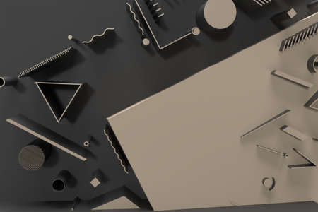 3D Render Abstract background. Digital Flyer Poster 3d illustration Design.の写真素材