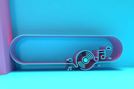 3D Render Music Banner Flyer Poster illustration Design.の写真素材