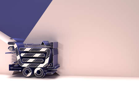 3D Render Shopping Cart Icon 3D illustration Design.の写真素材