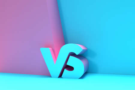 3D Render VS Company Metal Letter Illustration Design.の写真素材