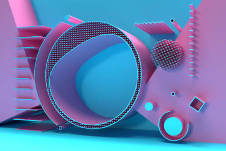 3D Render Abstract Background. Digital 3d illustration Design.の写真素材