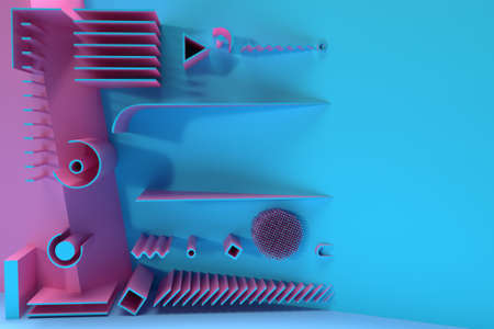 3D Render Abstract Background. Digital 3d illustration Design.の写真素材