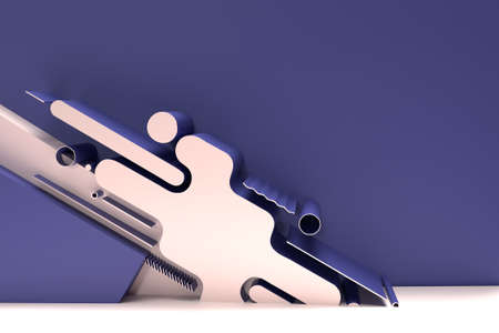 3D Render Abstract Background. Digital 3d illustration Design.の写真素材