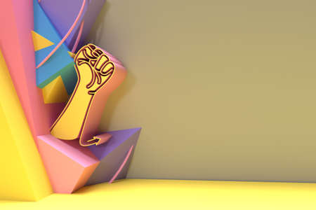 3D International Youth day Poster, 3D illustration Design.の写真素材