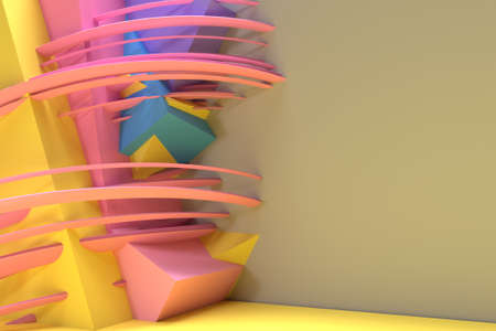3D Render Abstract background With Space Of Your Text. Digital 3d illustration Design.
