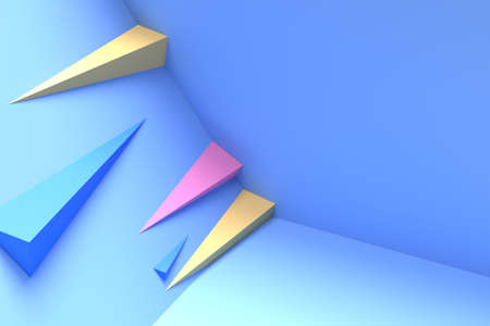 3D Remder Abstract Background with Colorful Geometric Elements.の写真素材