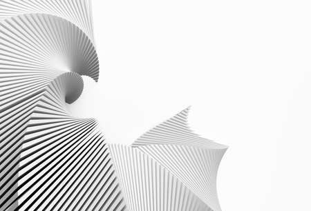 3D rendering abstract background with Wave Line. Creative Architectural Concept.の写真素材