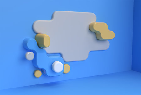 3D Render Abstract background. Digital Flyer Poster 3d illustration Design.の写真素材
