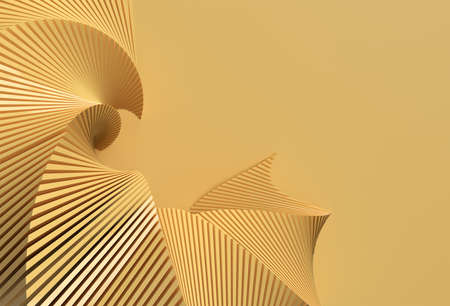 3D rendering abstract background with Wave Line. Creative Architectural Concept.の写真素材