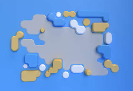3D Render Abstract background. Digital Flyer Poster 3d illustration Design.の写真素材