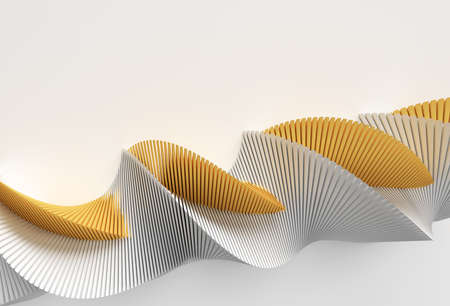 3D rendering abstract background with Wave Line. Creative Architectural Concept.の写真素材