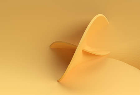 3D Rendering Abstract Background with Wave Line. Creative Architectural Concept.の写真素材