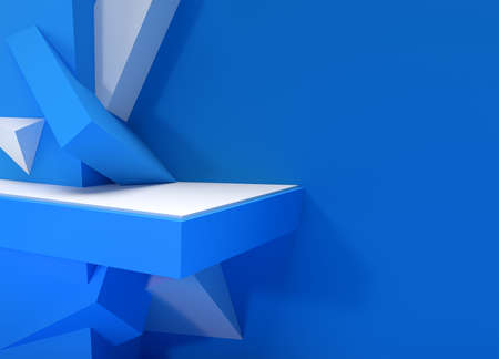 3D Render Scene of Minimal Podium Scene for Display Products Advertising Design.の写真素材