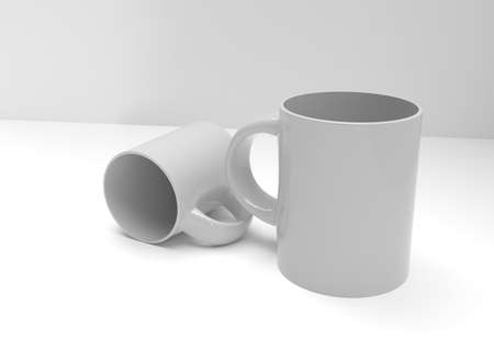 3D Render Realistic Mug Mock Up,  3D illustration Graphic Design.の写真素材