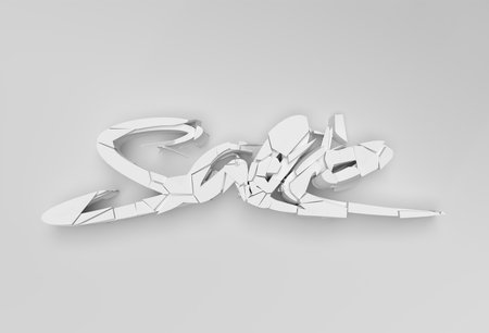 3D Render Broken Sale Discount Banner on Circle Background. Flyer Poster Illustration Design.の写真素材