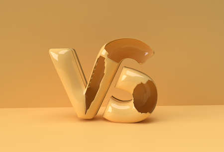 3D Render VS Company Letter Logo Illustration Design.の写真素材