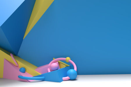 3D Rendering Abstract Background . Creative Architectural Concept.の写真素材