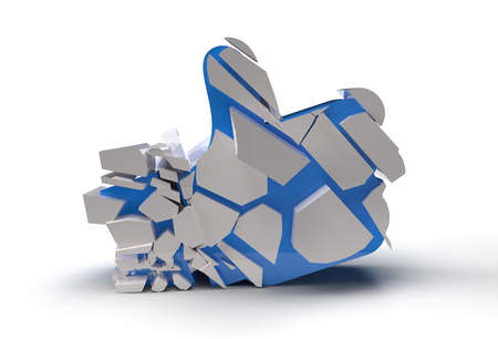 3D Render thumbs Up ( Like ) Display Products Advertising. Flyer Poster Illustration Design.の写真素材