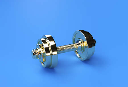 3d Render Dumbbells Set, Realistic Detailed Close Up View Isolated Sport Element of Fitness Dumbbell Design.の写真素材