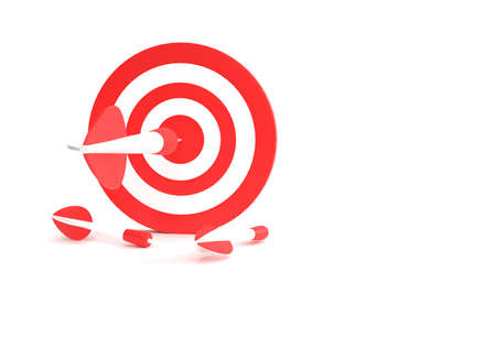 Target with arrow 3D Design for sport game and business Design.の写真素材
