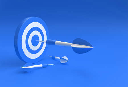 Target with arrow 3D Design for sport game and business Design.の写真素材