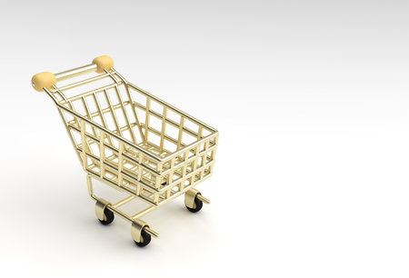 3D Render Shopping Cart Icon illustration Design.の写真素材