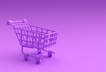 3D Render Shopping Cart Icon illustration Design.の写真素材
