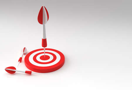 Target with arrow 3D Design for sport game and business Design.の写真素材