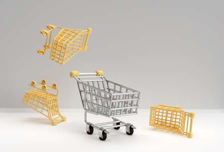 3D Render Shopping Cart Icon illustration Design.の写真素材