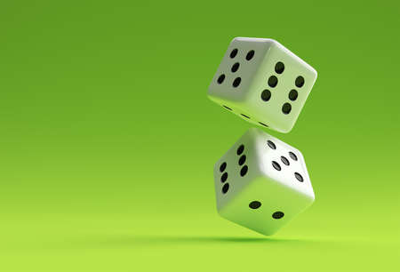 3D Render Falling Casino Dice Icon illustration Design.の写真素材