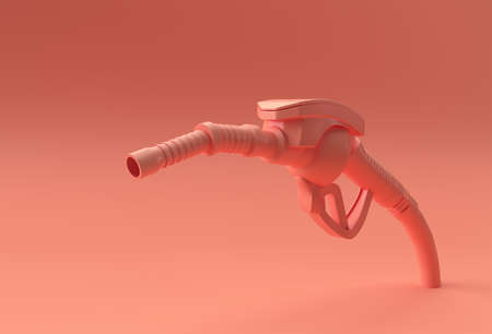 3D Render fuel pump nozzle isolated on Color Background.の写真素材