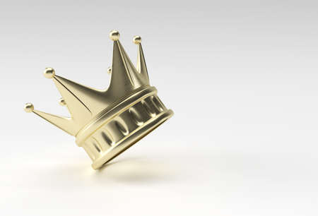3D Render Illustration Turquoise Crown isolated on Color Background