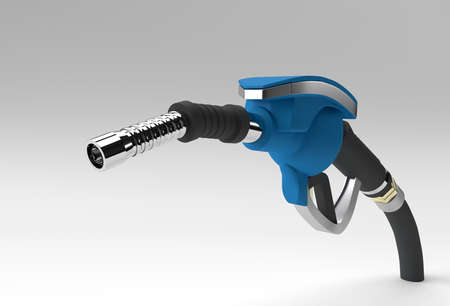 3D Render fuel pump nozzle isolated on Color Background.の写真素材