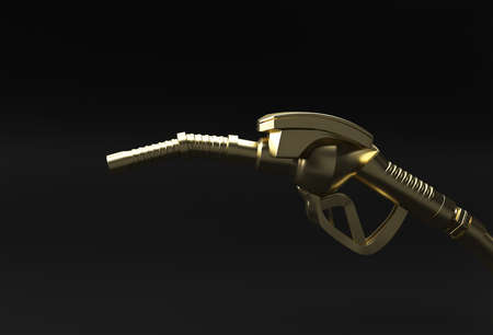 3D Render fuel pump nozzle isolated on Color Background.の写真素材