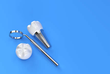 Dental Implants surgery concept 3D Rendering.の写真素材