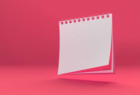 3D Render Notebook mock up with clean blank for design and advertising, 3d illustration perspective...