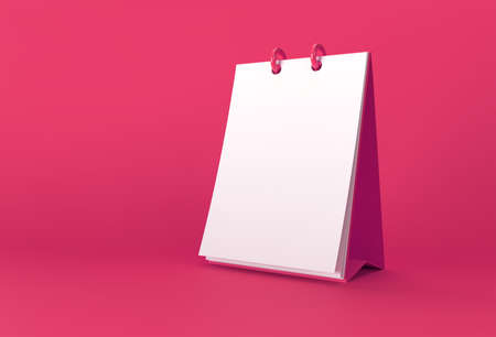 3D Render Notebook mock up with clean blank for design and advertising, 3d illustration perspective...