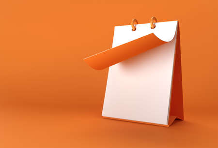 3D Render Notebook Mock up Whilst Turning for Design and Advertising, 3d illustration Perspective view.の写真素材