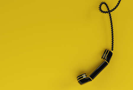 3D Render Concept of Phone receiver 3D art Design illustration.の写真素材
