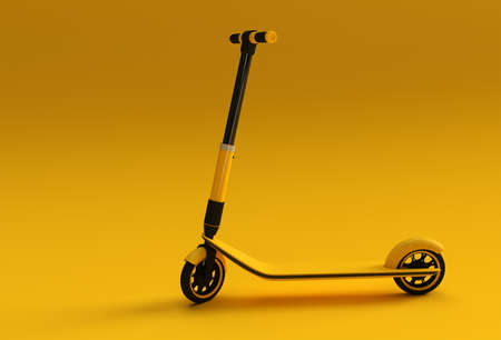 3D Render Concept of Single Push Scooter for children 3D art Design illustration.の写真素材