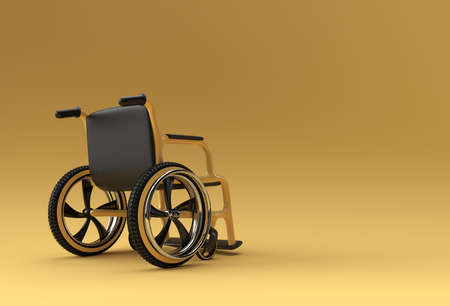 Wheelchair Isolated. 3D Rendering Illustration.の写真素材