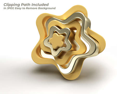 3D Render Abstract Pen Tool Created Clipping Path Included in JPEG Easy to Composite.の写真素材