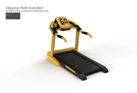 Treadmill or Running Machine Pen Tool Created Clipping Path Included in JPEG Easy to Composite.の写真素材